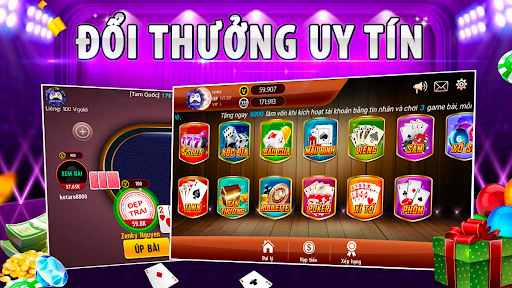 Giao diện game đánh bài online đổi tiền mặt